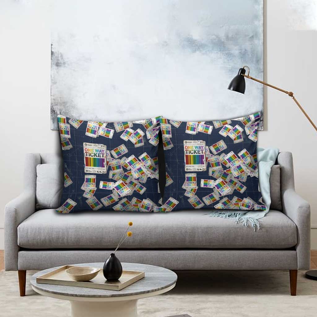 One Way Ticket Pillow Cover Your Journey, Your Path, No Wrong Turns