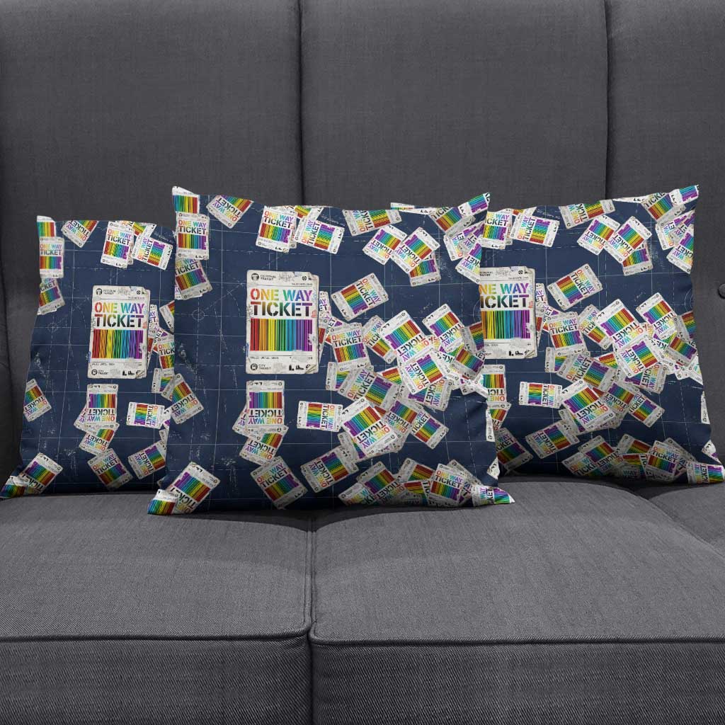 One Way Ticket Pillow Cover Your Journey, Your Path, No Wrong Turns