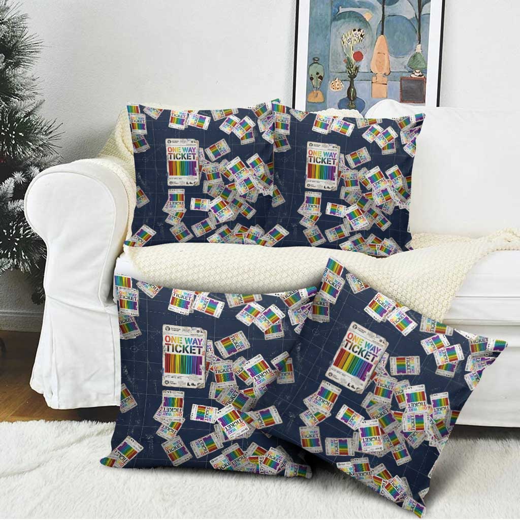 One Way Ticket Pillow Cover Your Journey, Your Path, No Wrong Turns