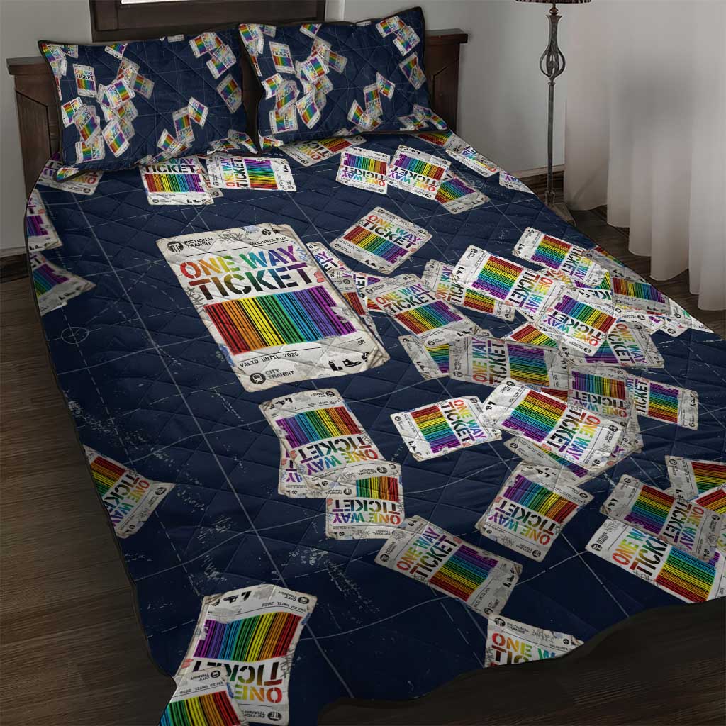 One Way Ticket Quilt Bed Set Your Journey, Your Path, No Wrong Turns