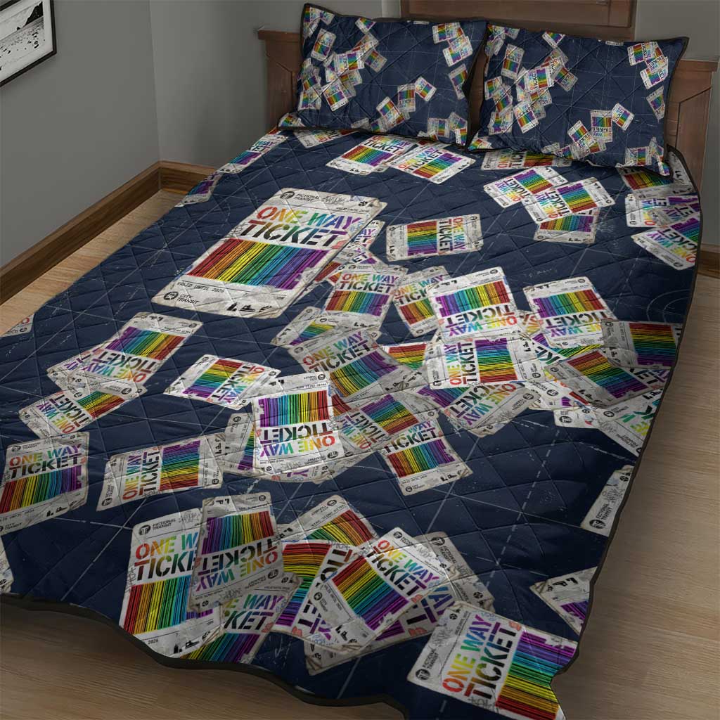 One Way Ticket Quilt Bed Set Your Journey, Your Path, No Wrong Turns