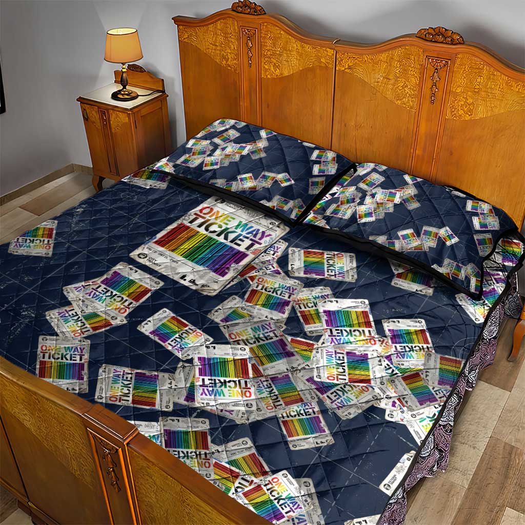One Way Ticket Quilt Bed Set Your Journey, Your Path, No Wrong Turns