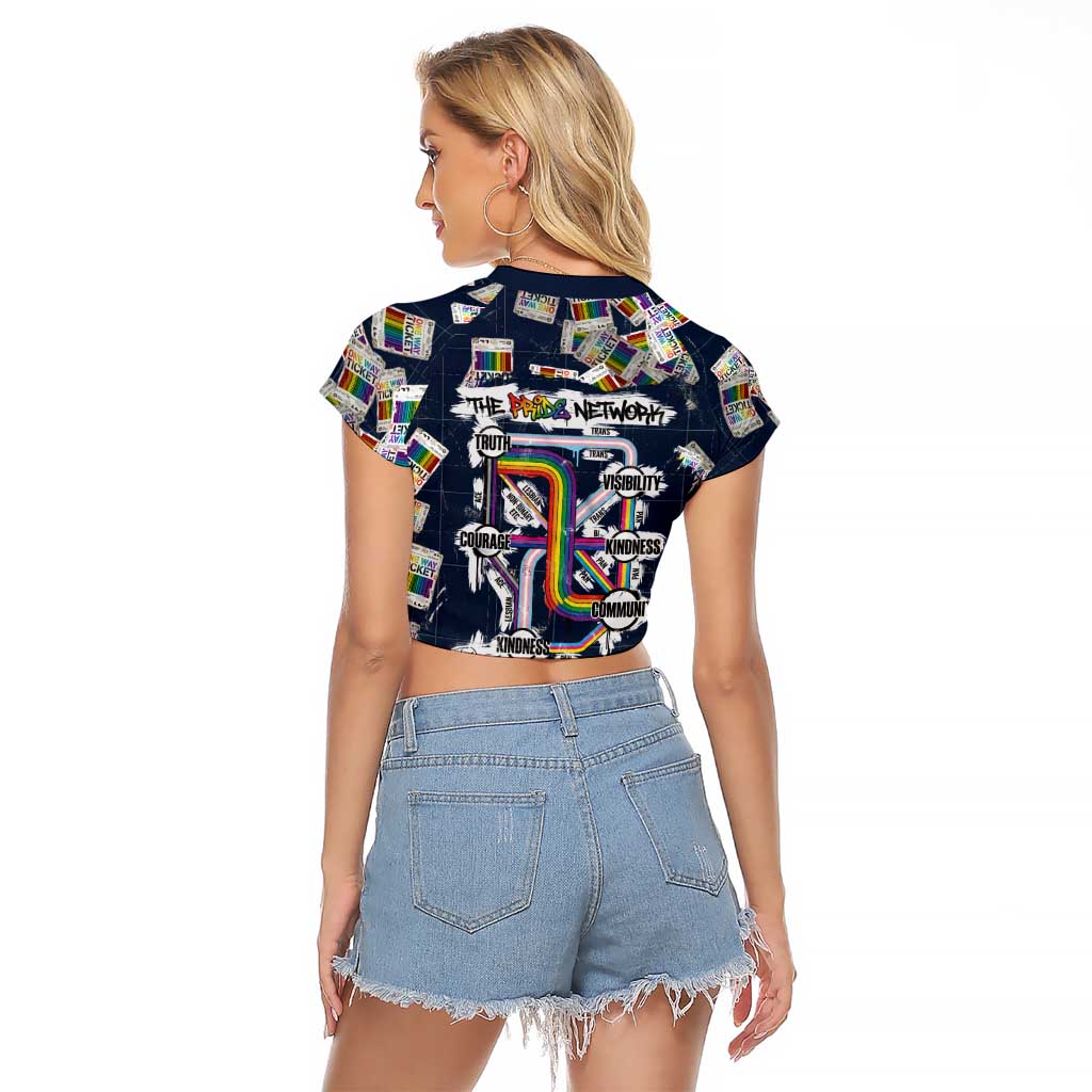 One Way Ticket Raglan Cropped T Shirt Your Journey, Your Path, No Wrong Turns
