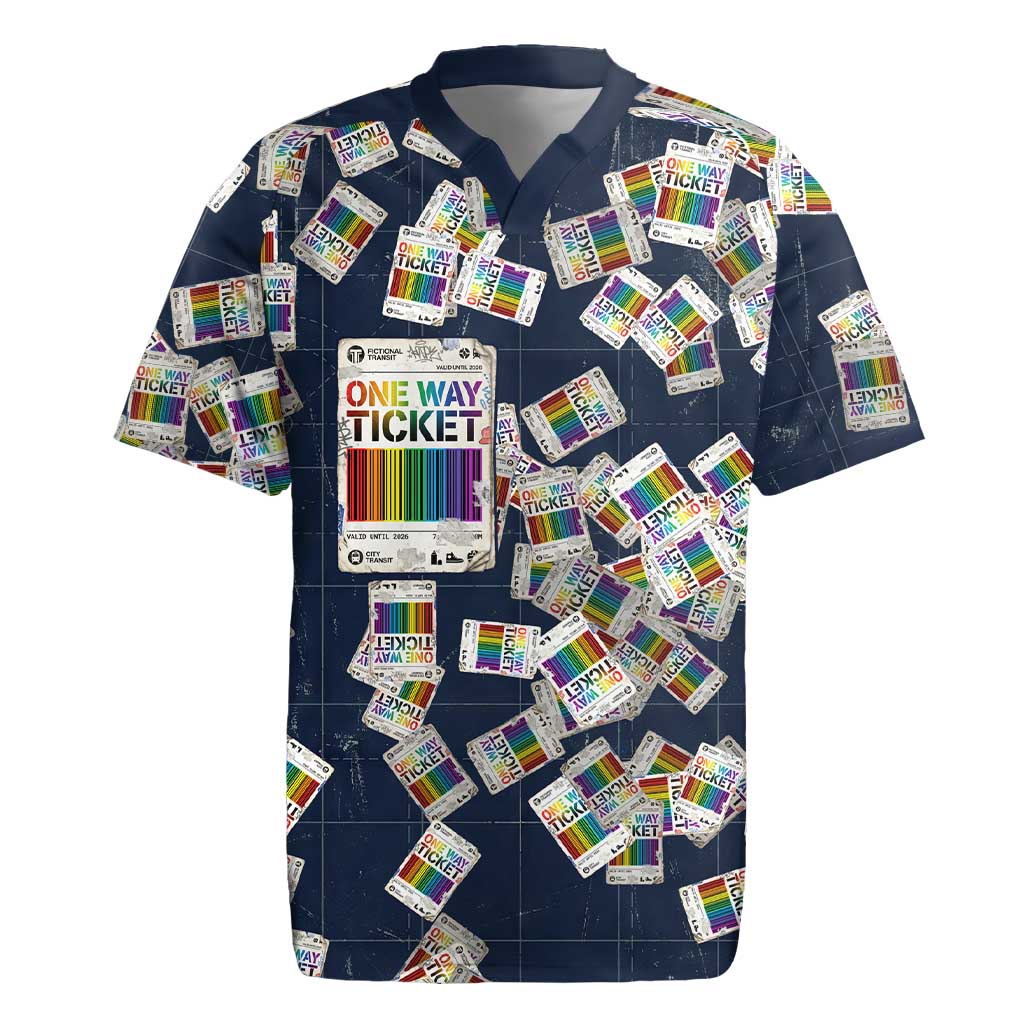 One Way Ticket Rugby Jersey Your Journey, Your Path, No Wrong Turns