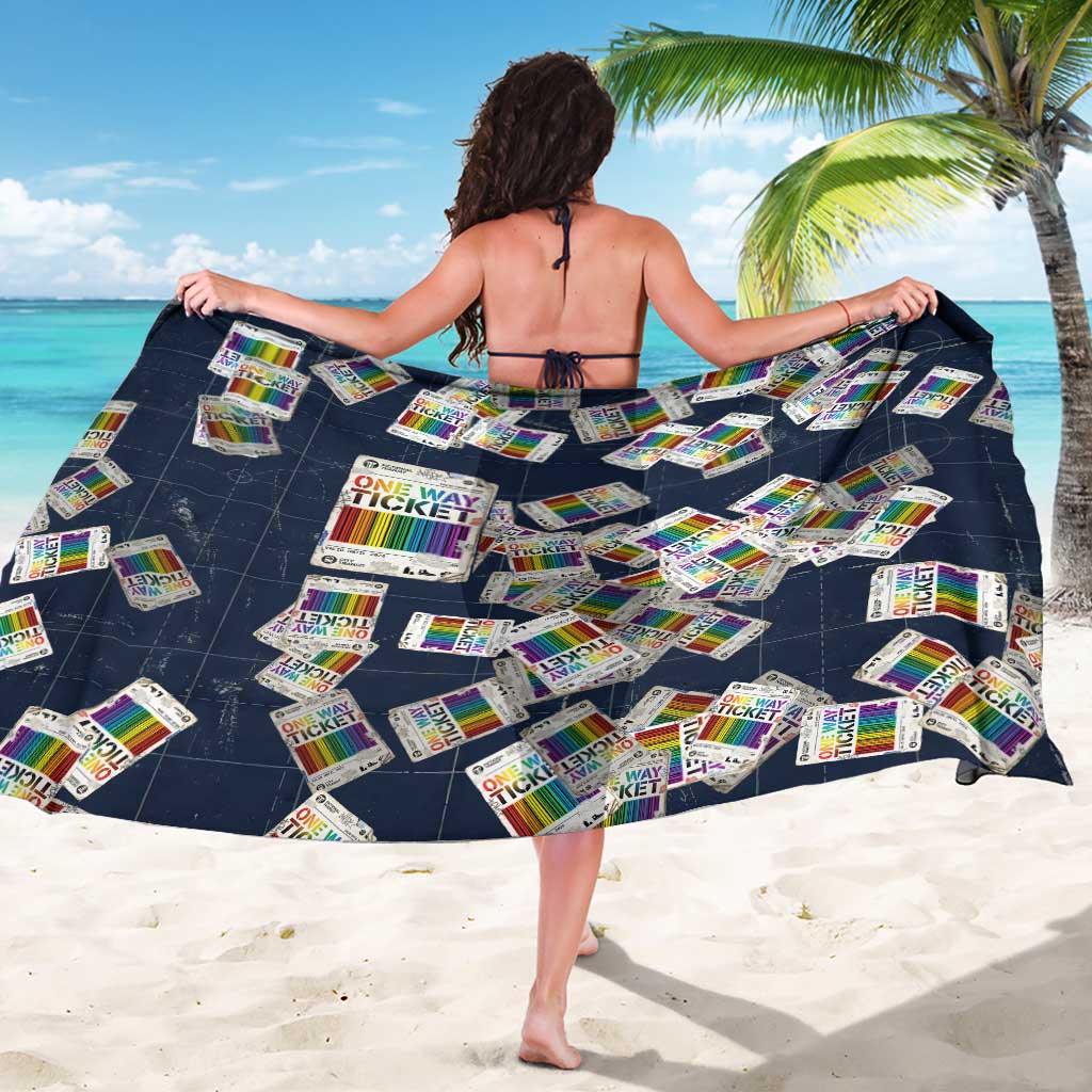 One Way Ticket Sarong Your Journey, Your Path, No Wrong Turns