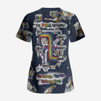 One Way Ticket Scrub Top Your Journey, Your Path, No Wrong Turns