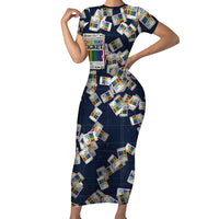 One Way Ticket Short Sleeve Bodycon Dress Your Journey, Your Path, No Wrong Turns