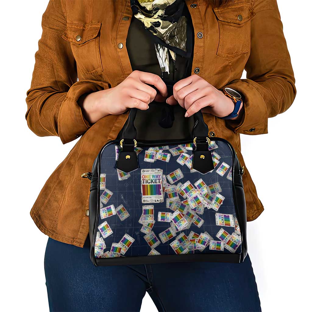One Way Ticket Shoulder Handbag Your Journey, Your Path, No Wrong Turns