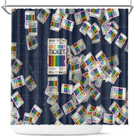 One Way Ticket Shower Curtain Your Journey, Your Path, No Wrong Turns