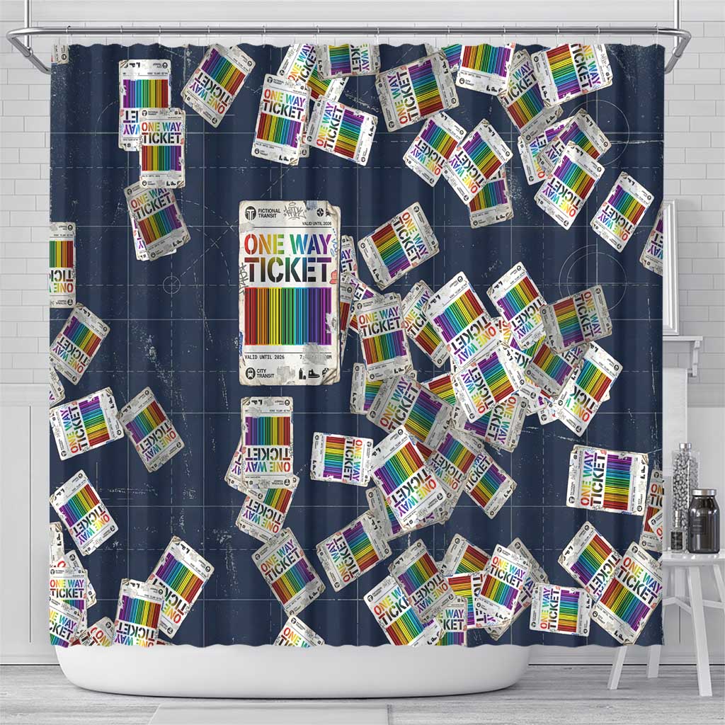One Way Ticket Shower Curtain Your Journey, Your Path, No Wrong Turns