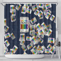 One Way Ticket Shower Curtain Your Journey, Your Path, No Wrong Turns