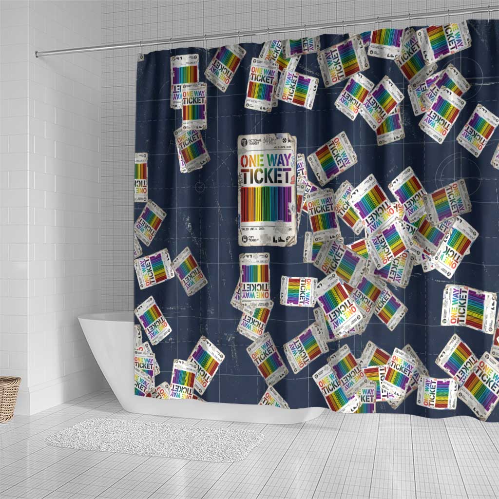 One Way Ticket Shower Curtain Your Journey, Your Path, No Wrong Turns