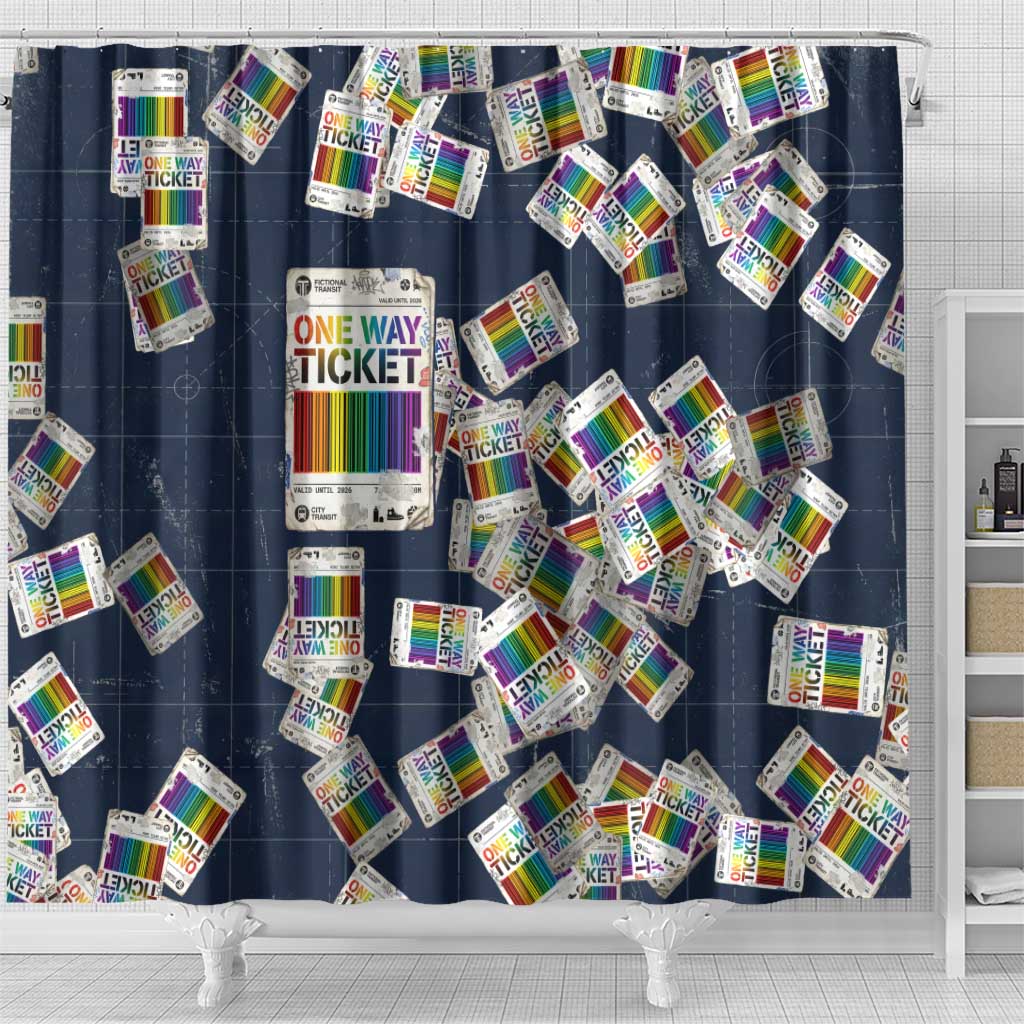 One Way Ticket Shower Curtain Your Journey, Your Path, No Wrong Turns