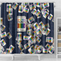 One Way Ticket Shower Curtain Your Journey, Your Path, No Wrong Turns
