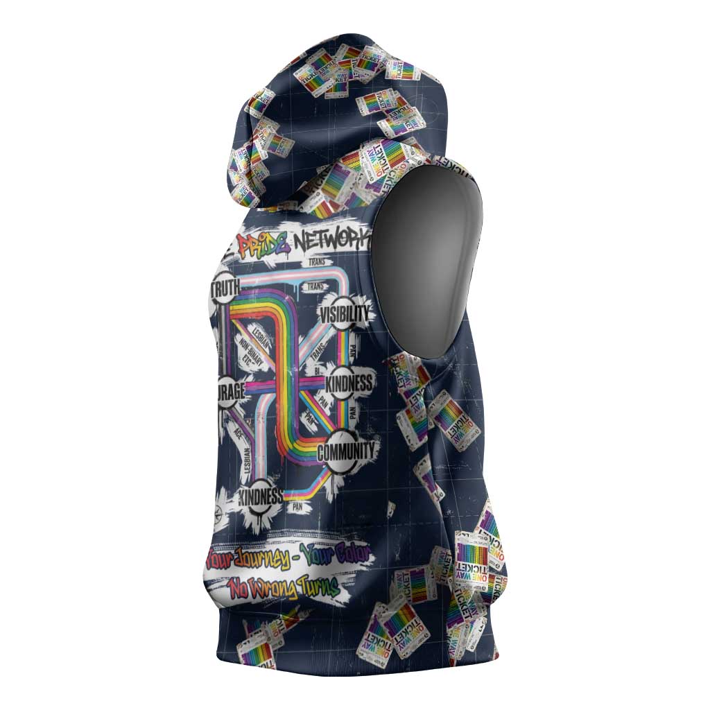 One Way Ticket Sleeveless Hoodie Your Journey, Your Path, No Wrong Turns