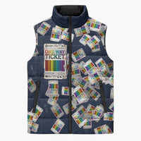 One Way Ticket Sleeveless Puffer Jacket Your Journey, Your Path, No Wrong Turns