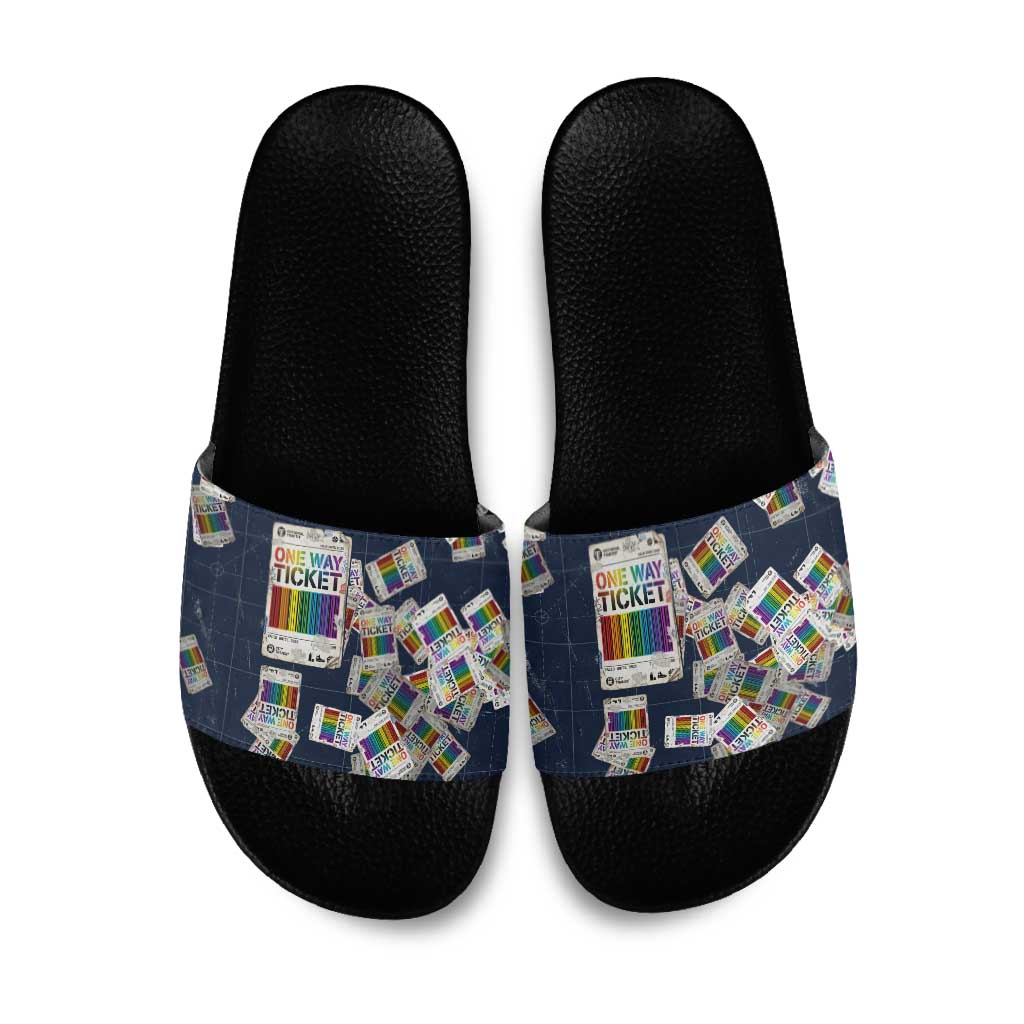 One Way Ticket Slide Sandals Your Journey, Your Path, No Wrong Turns