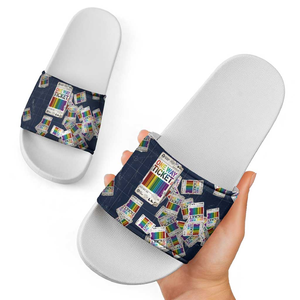 One Way Ticket Slide Sandals Your Journey, Your Path, No Wrong Turns