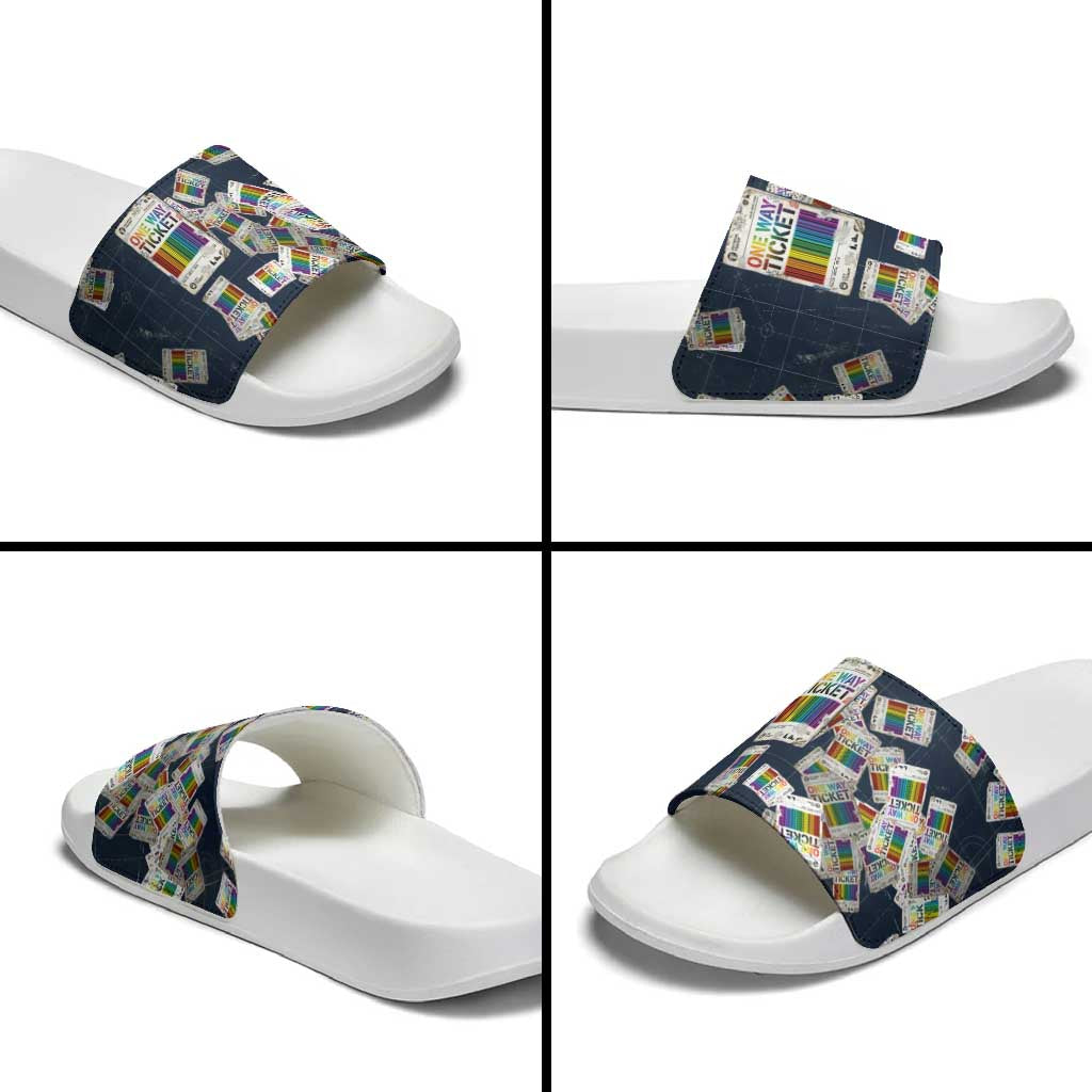 One Way Ticket Slide Sandals Your Journey, Your Path, No Wrong Turns