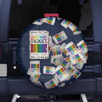 One Way Ticket Spare Tire Cover Your Journey, Your Path, No Wrong Turns