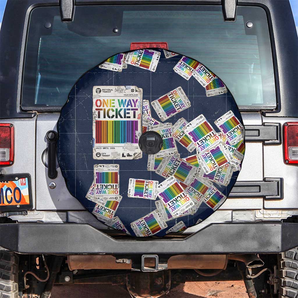 One Way Ticket Spare Tire Cover Your Journey, Your Path, No Wrong Turns