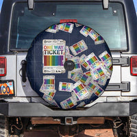 One Way Ticket Spare Tire Cover Your Journey, Your Path, No Wrong Turns