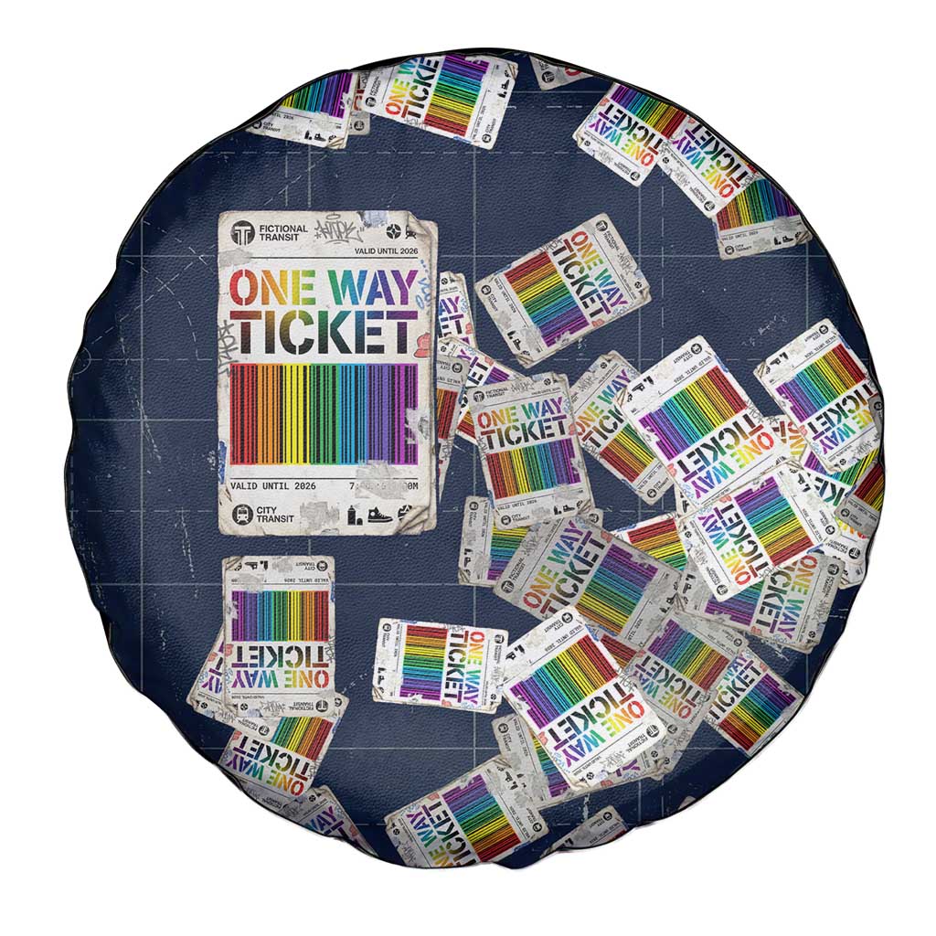 One Way Ticket Spare Tire Cover Your Journey, Your Path, No Wrong Turns