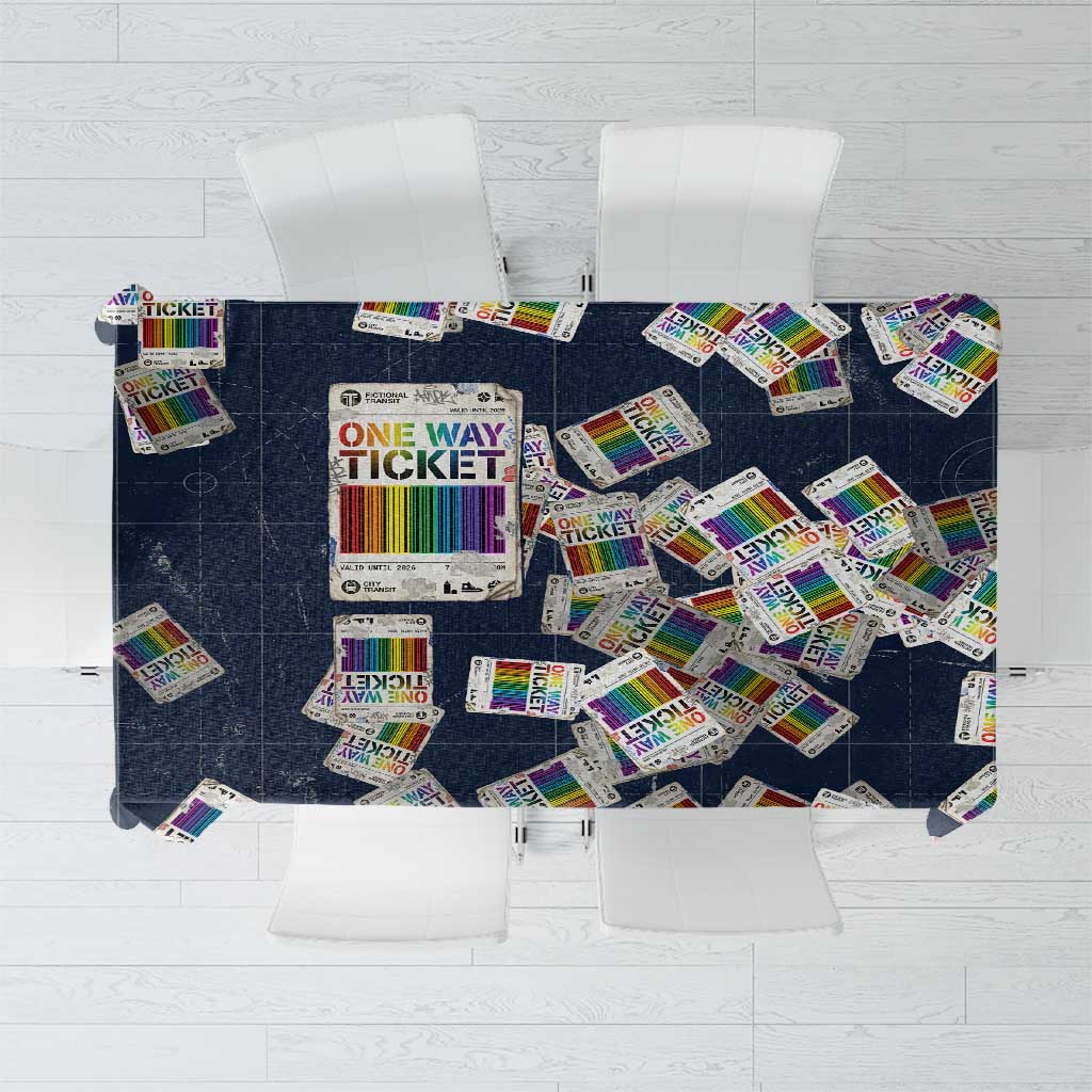 One Way Ticket Tablecloth Your Journey, Your Path, No Wrong Turns