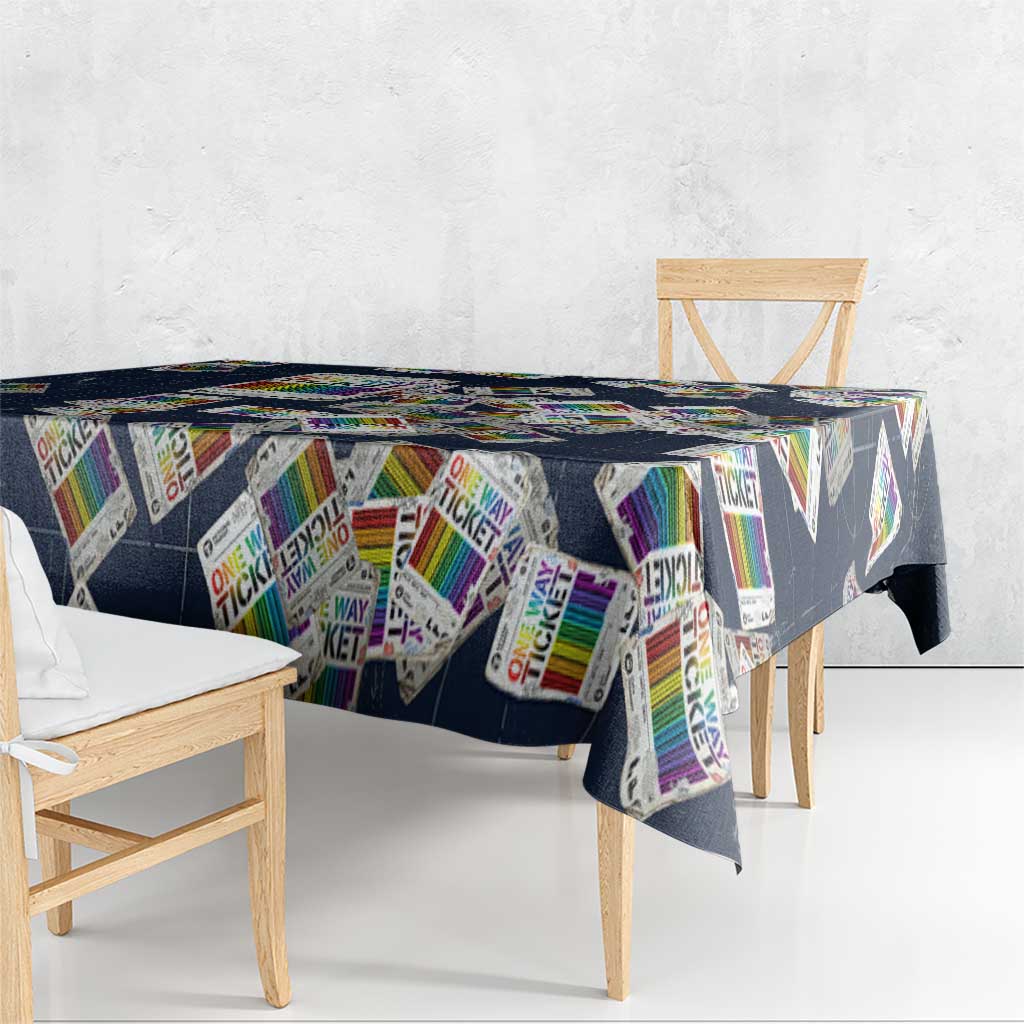 One Way Ticket Tablecloth Your Journey, Your Path, No Wrong Turns