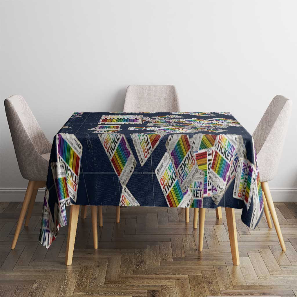 One Way Ticket Tablecloth Your Journey, Your Path, No Wrong Turns