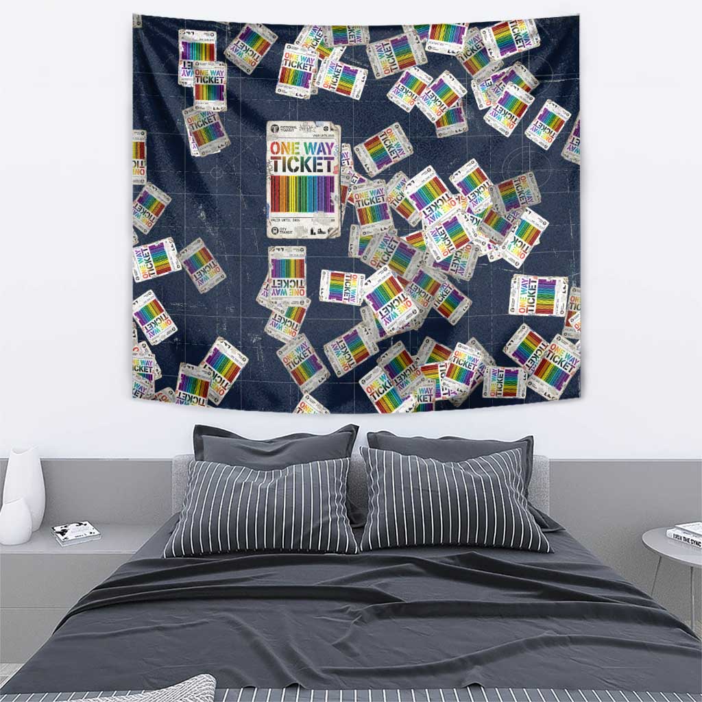 One Way Ticket Tapestry Your Journey, Your Path, No Wrong Turns