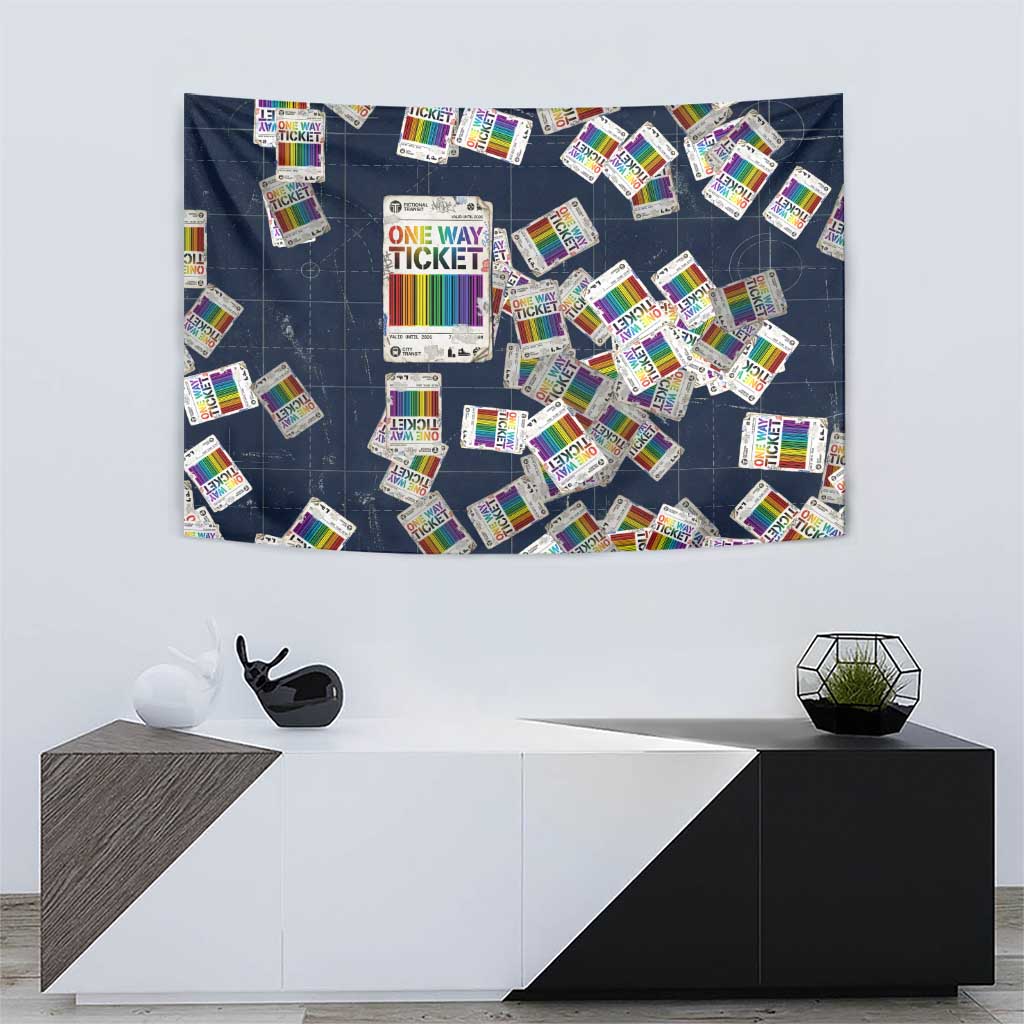 One Way Ticket Tapestry Your Journey, Your Path, No Wrong Turns