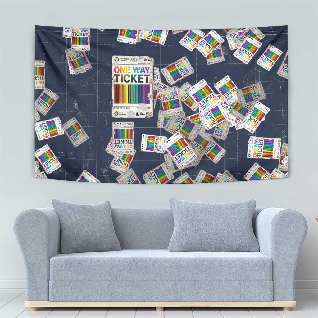 One Way Ticket Tapestry Your Journey, Your Path, No Wrong Turns
