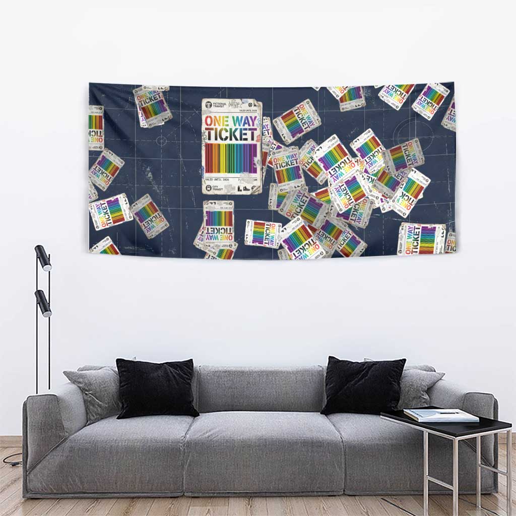 One Way Ticket Tapestry Your Journey, Your Path, No Wrong Turns