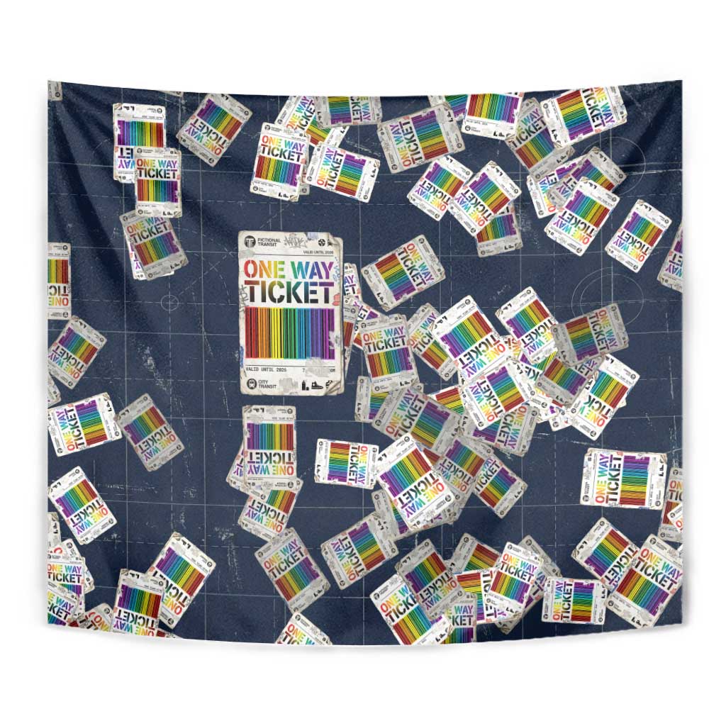 One Way Ticket Tapestry Your Journey, Your Path, No Wrong Turns