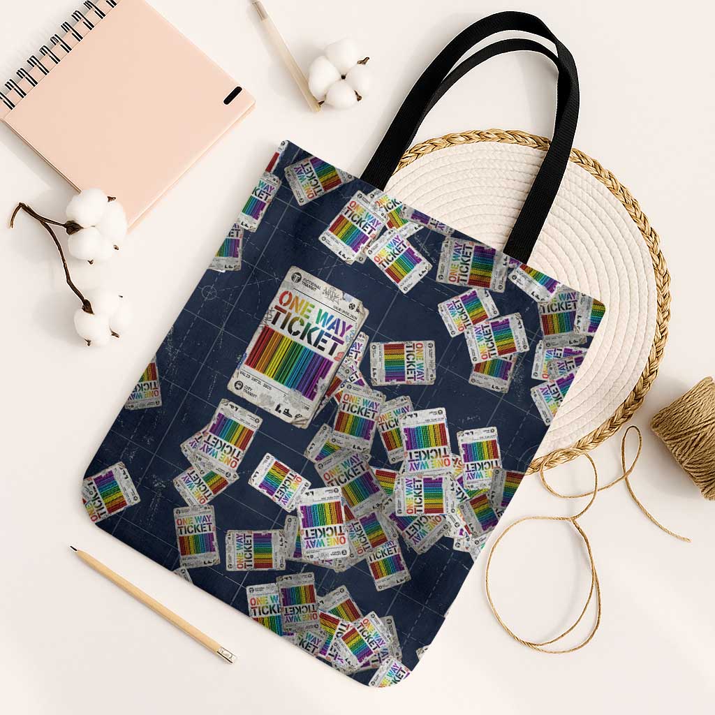 One Way Ticket Tote Bag Your Journey, Your Path, No Wrong Turns
