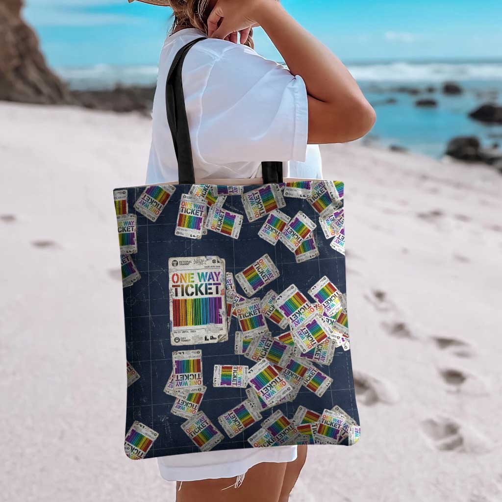 One Way Ticket Tote Bag Your Journey, Your Path, No Wrong Turns