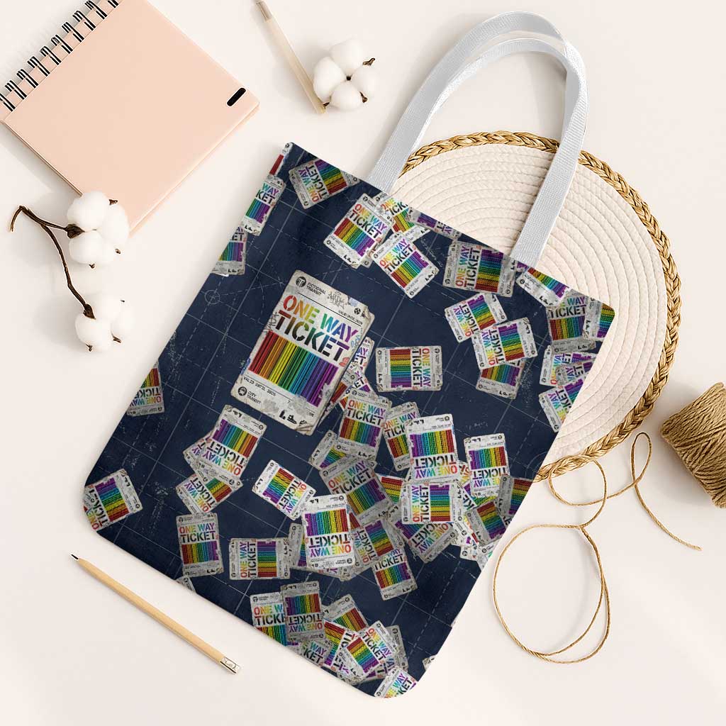 One Way Ticket Tote Bag Your Journey, Your Path, No Wrong Turns