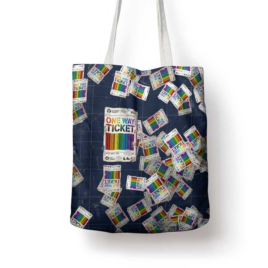 One Way Ticket Tote Bag Your Journey, Your Path, No Wrong Turns