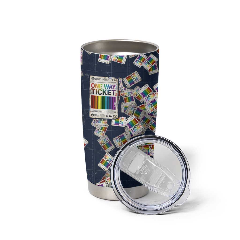 One Way Ticket Tumbler Cup Your Journey, Your Path, No Wrong Turns