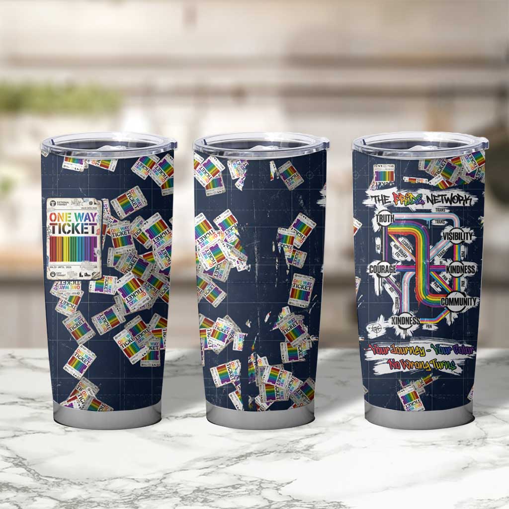 One Way Ticket Tumbler Cup Your Journey, Your Path, No Wrong Turns