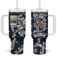 One Way Ticket Tumbler With Handle Your Journey, Your Path, No Wrong Turns