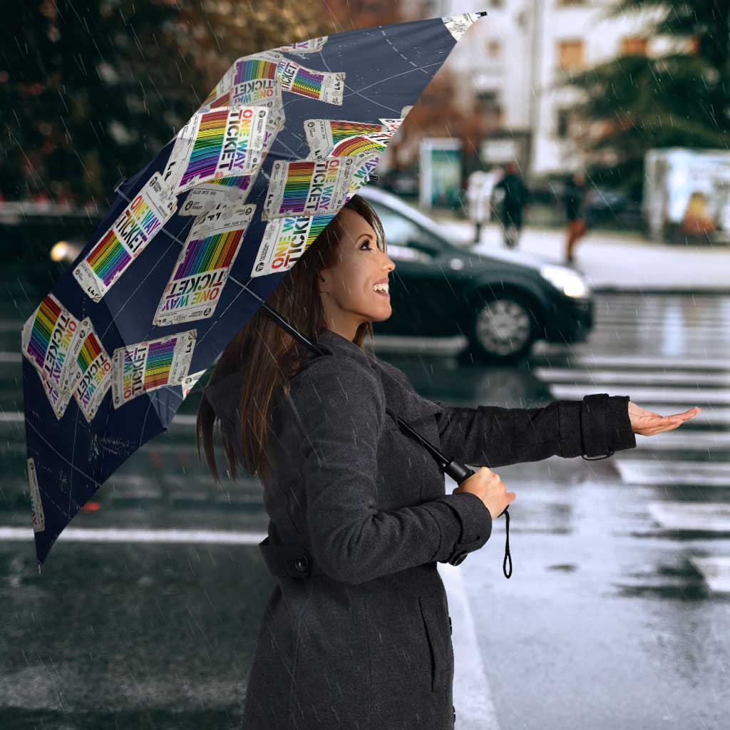One Way Ticket Umbrella Your Journey, Your Path, No Wrong Turns