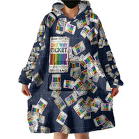 One Way Ticket Wearable Blanket Hoodie Your Journey, Your Path, No Wrong Turns
