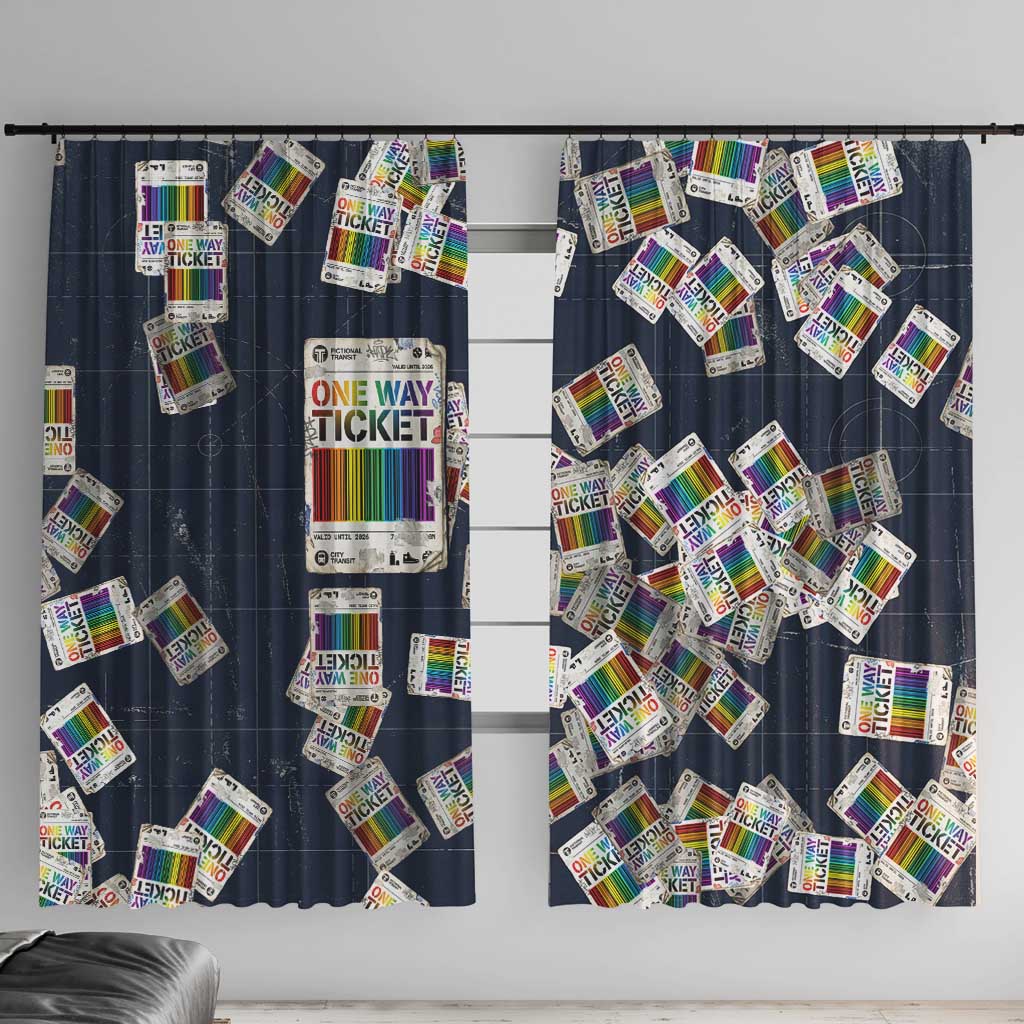 One Way Ticket Window Curtain Your Journey, Your Path, No Wrong Turns