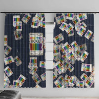 One Way Ticket Window Curtain Your Journey, Your Path, No Wrong Turns