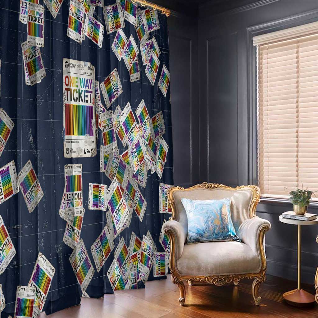 One Way Ticket Window Curtain Your Journey, Your Path, No Wrong Turns