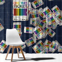 One Way Ticket Window Curtain Your Journey, Your Path, No Wrong Turns