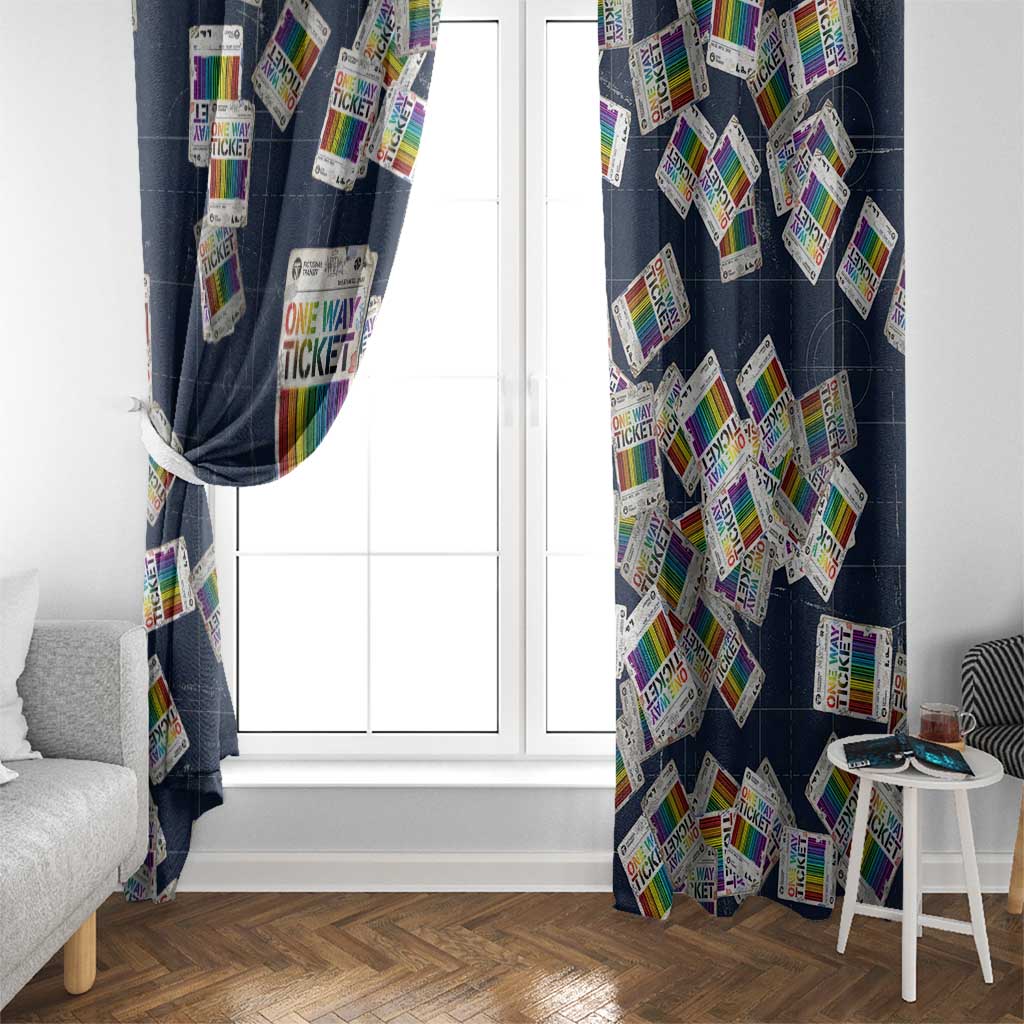 One Way Ticket Window Curtain Your Journey, Your Path, No Wrong Turns