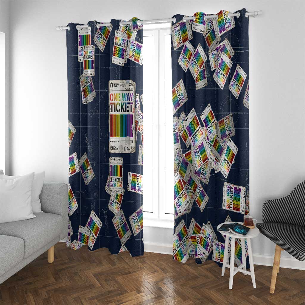 One Way Ticket Window Curtain Your Journey, Your Path, No Wrong Turns